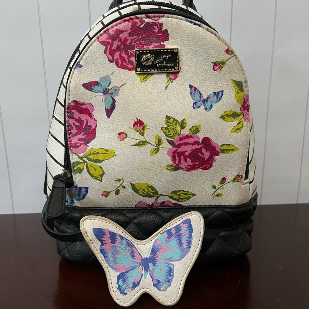 Betsey Johnson Mini Backpack with Floral desing